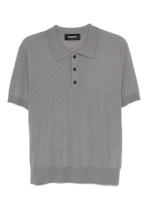 DSQUARED2 knitted polo shirt - Grey