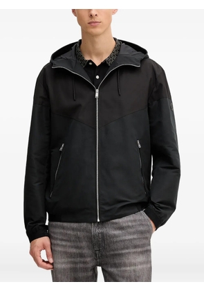 BOSS hooded zip-front jacket - Black