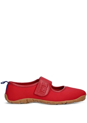 Wales Bonner strap-logo ballet flats - Red