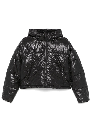 DKNY crosswalk-print cropped jacket - Black