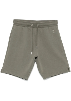 AMI Paris Ami de Coeur-embroidered shorts - Grey