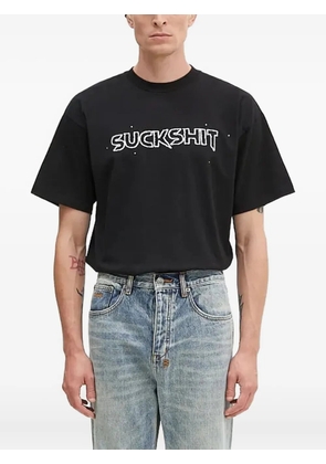 Aries outline-print T-shirt - Black