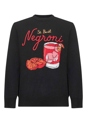 MC2 Saint Barth embroidery long-sleeved sweater - Black