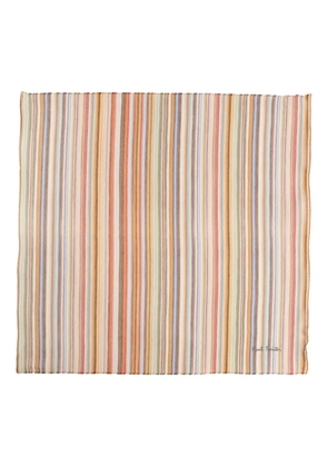 Paul Smith Signature Stripe pocket square - Neutrals