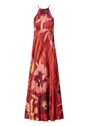 TWINSET floral satin maxi dress - Red
