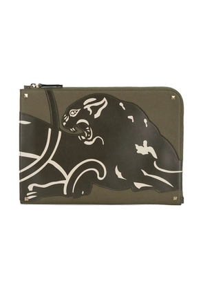 Valentino Garavani Panther document case - Green