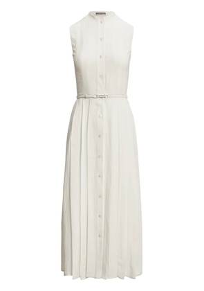 Ralph Lauren Collection pleated belted midi dress - Neutrals