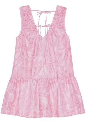 GANNI patterned sleeveless dress - Pink
