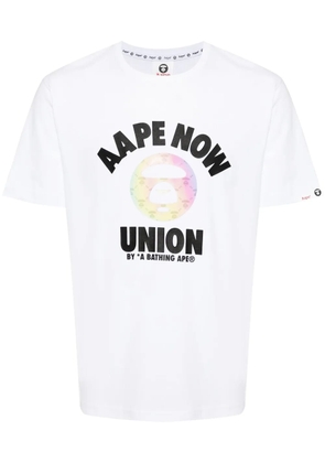 AAPE BY *A BATHING APE® graphic-print cotton T-shirt - White