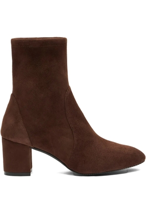 Stuart Weitzman block-heel suede boots - Brown