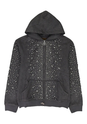 BIRTH OF ROYAL CHILD pearl-embellished zip-up hoodie - Grey