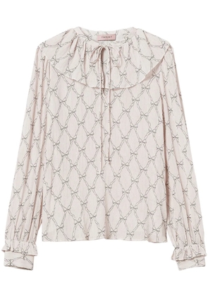 TWINSET graphic-print blouse - Neutrals