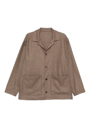Caruso patch-pocket shirt - Brown