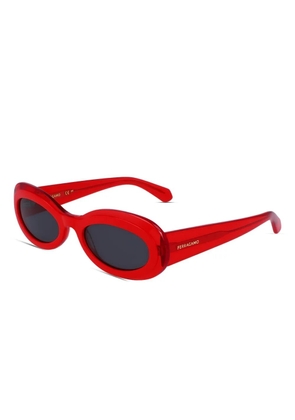 Ferragamo Eyewear oval-frame sunglasses - Red