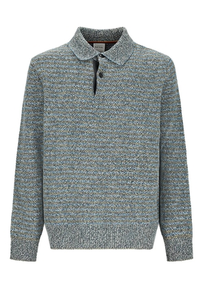 Paul Smith striped polo-neck sweater - Blue