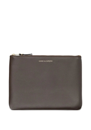 Comme Des Garçons Wallet zip clutch bag - Brown