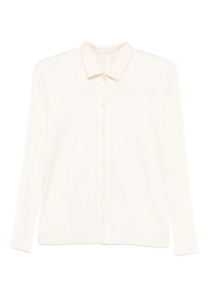 Pleats Please Issey Miyake pleated buttoned shirt - White