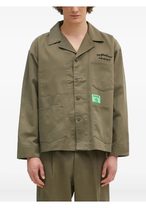 Neighborhood embroidered-logo patch-pocket jacket - Green