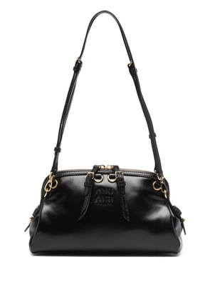 Miu Miu logo-embossed shoulder bag - Black
