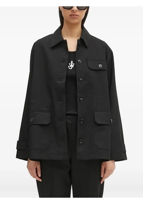 SAMSOE SAMSOE button-fastening flap-pocket jacket - Black