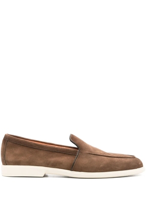 Santoni Malibu suede loafers - Brown