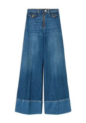 TWINSET cotton wide-leg jeans - Blue