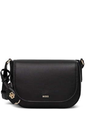 BOSS logo-lettering cross body bag - Black