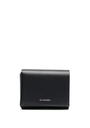 Jil Sander logo-plaque leather wallet - Black