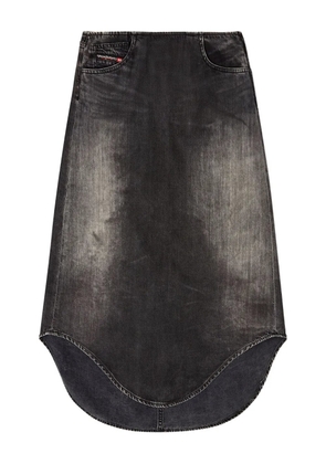 Diesel curved-hem denim skirt - Black