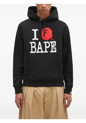 A BATHING APE® I Love Bape logo hoodie - Black