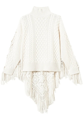 TWINSET scarf-detail sweater - Neutrals