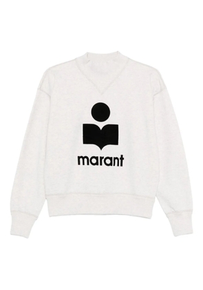 MARANT ÉTOILE Moby flocked-logo sweatshirt - Neutrals