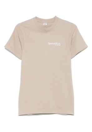 Sporty & Rich logo-print T-shirt - Neutrals
