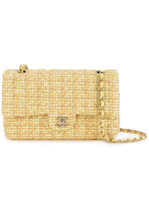 CHANEL Pre-Owned 2014 chain tweed shoulder bag - Yellow