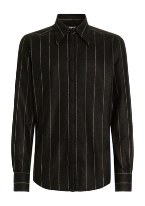 Dolce & Gabbana pinstripe long-sleeved shirt - Black