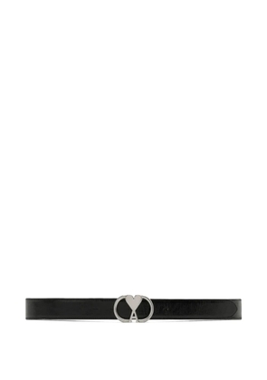 AMI Paris Ami de Coeur-buckle leather belt - Black