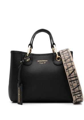 Emporio Armani logo-debossed tote bag - Black