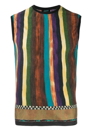Jean Paul Gaultier Pre-Owned striped sleeveless tank - Green