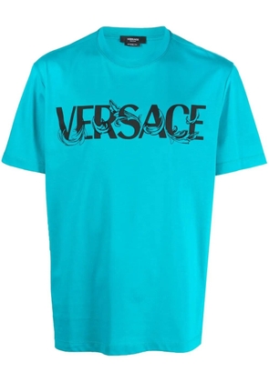 Versace logo-print T-shirt - Blue