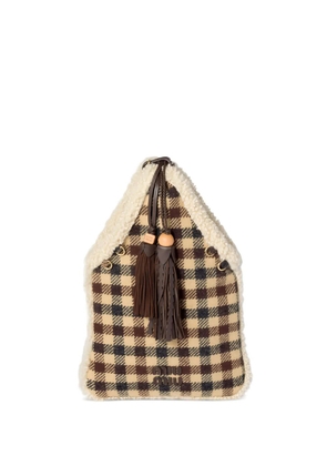 Miu Miu checked -pattern shoulder bag - Neutrals