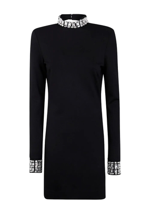 Blugirl rhinestone-embellished high-neck dress - Black