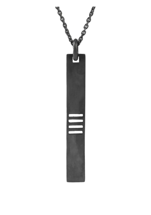 Parts of Four sterling silver Plate necklace - Black