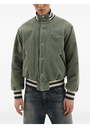 1989 STUDIO corduroy embroidered bomber jacket - Green