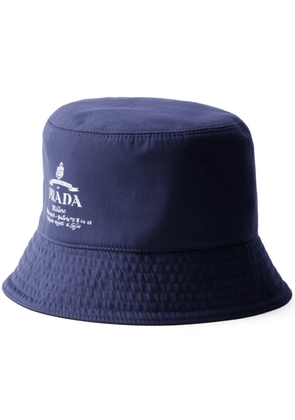 Prada technical-cotton bucket hat - Blue