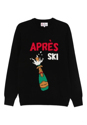 MC2 Saint Barth Heron graphic-intarsia sweater - Black