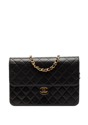 CHANEL Pre-Owned 1991-1994 Medium CC Quilted Lambskin Single Flap shoulder bag - Black