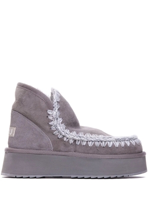 Mou braided-edge ankle boots - Grey