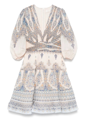 ZIMMERMANN pleated mini dress - Neutrals