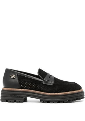 Baldinini bead-detail suede loafers - Black