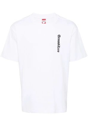 Ground Zero logo-print cotton T-shirt - White